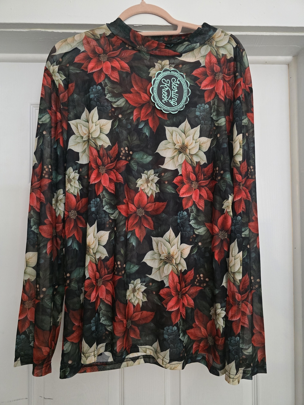STERLING KREEK Meet Me Under The Poinsettia Shirts - 3X